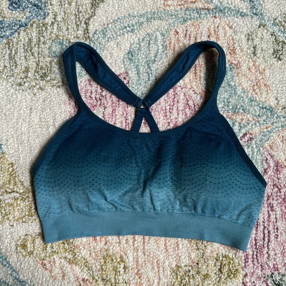 Blue ombre sports bra‎